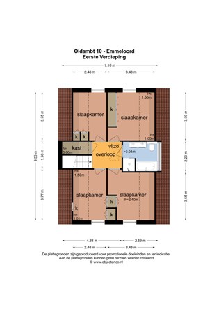 Floorplan - Oldambt 10, 8302 JG Emmeloord